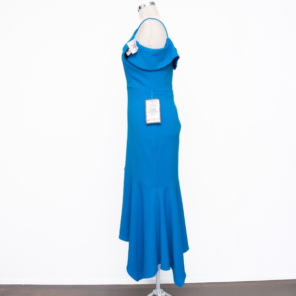 XSCAPE - Halter Neck Scuba Crepe Gown - Picture 6 of 11
